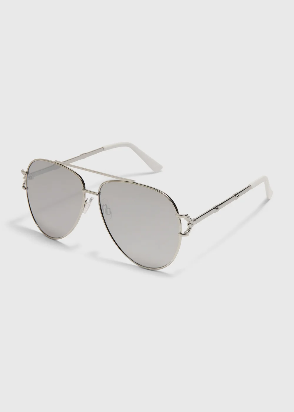 Papaya Silver Aviator Sunglasses - One Size Image 1