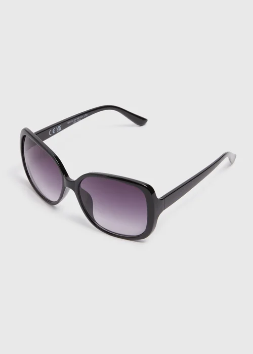 Black Square Sunglasses - One Size Image 1