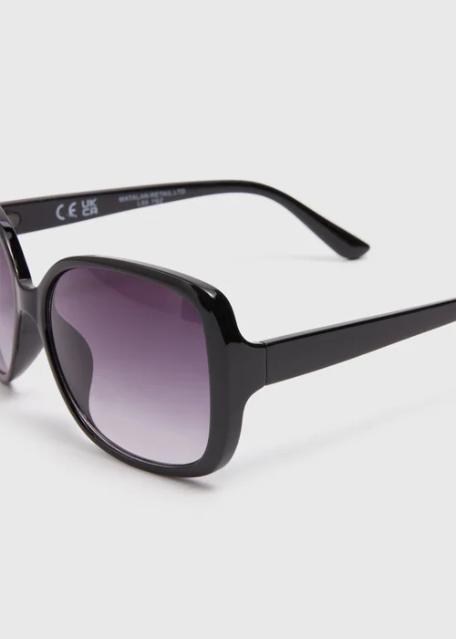 Black Square Sunglasses - One Size Image 2