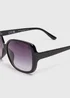 Black Square Sunglasses - One Size Image 2