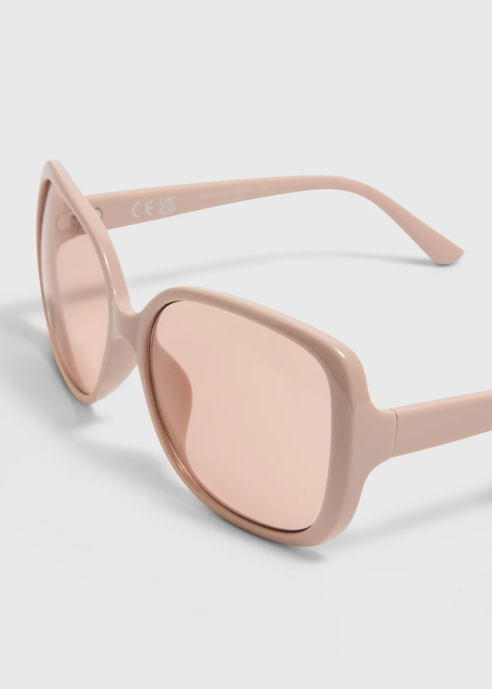 Nude Plastic Sunglasses - One Size Image 2