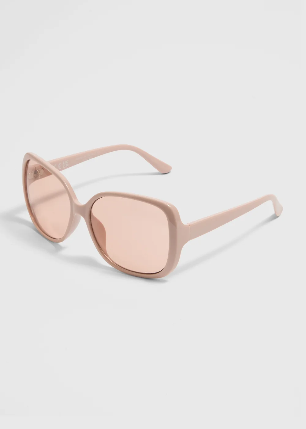 Nude Plastic Sunglasses - One Size Image 1
