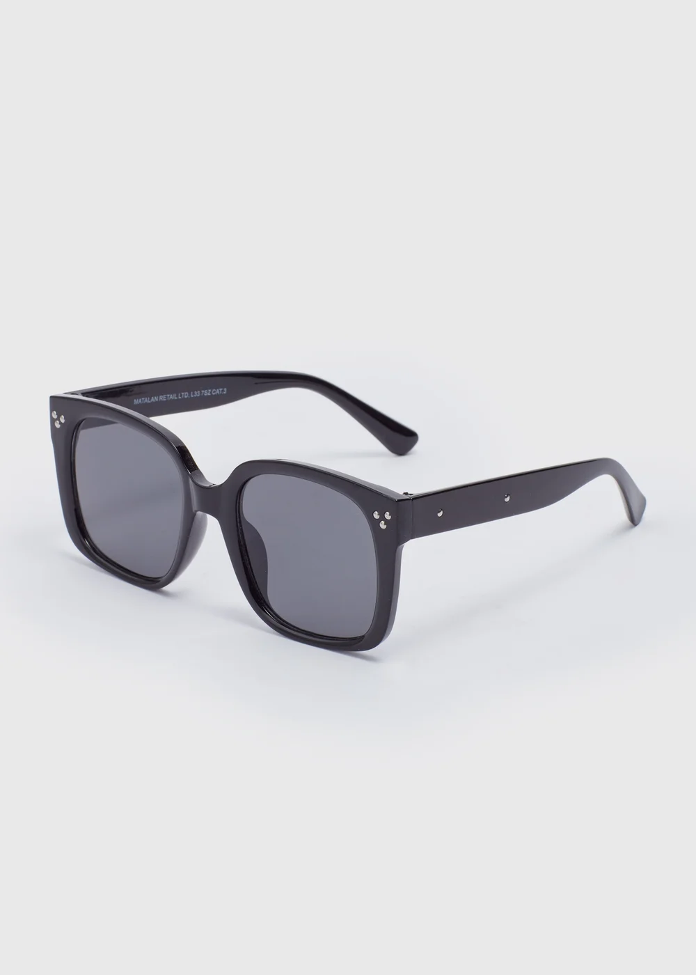 Black Oversized Nomad Sunglasses - One Size Image 1
