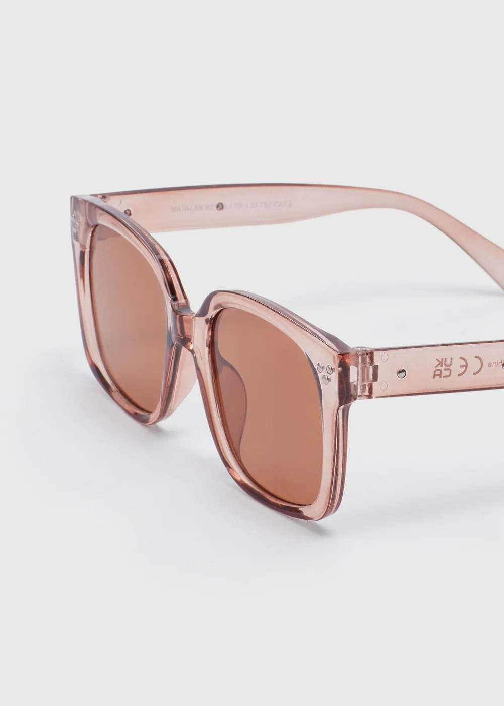 Nude Oversized Nomad Sunglasses - One Size Image 2