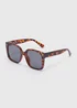 Tortoise Shell Oversized Nomad Sunglasses - One Size Image 1