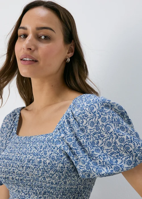Blue Sheered Co Ord Blouse Top - 8 Image 3
