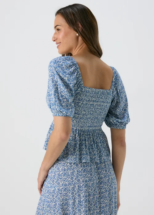 Blue Sheered Co Ord Blouse Top - 8 Image 2