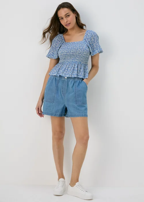 Blue Sheered Co Ord Blouse Top - 8 Image 4