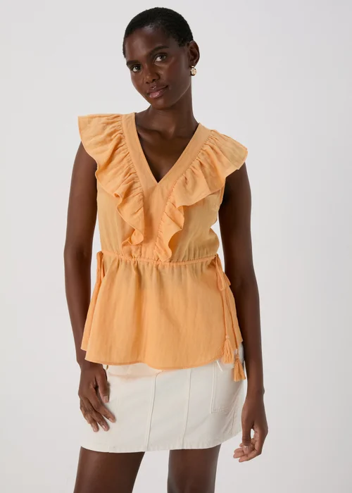 Peach Ruffle Blouse - 8 Image 1