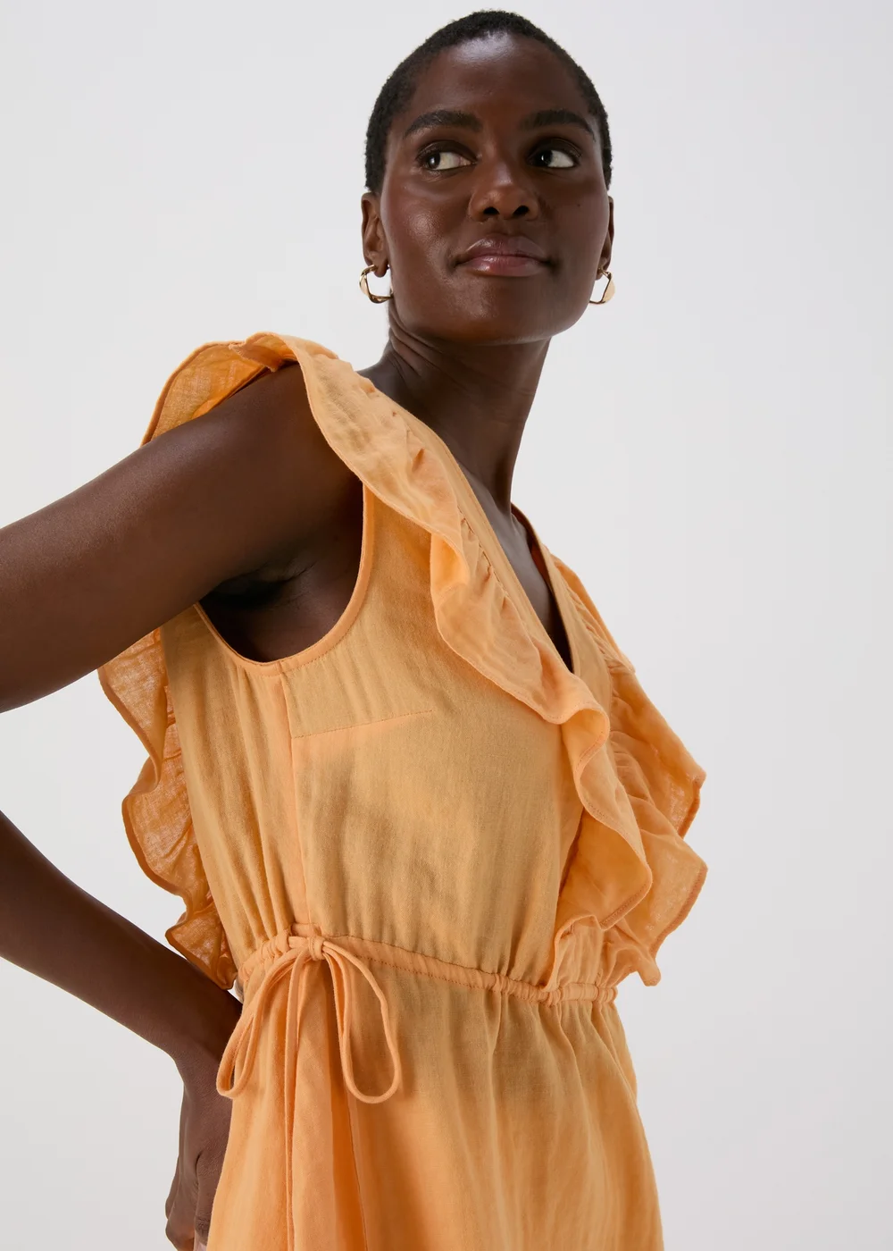 Peach Ruffle Blouse - 8 Image 3