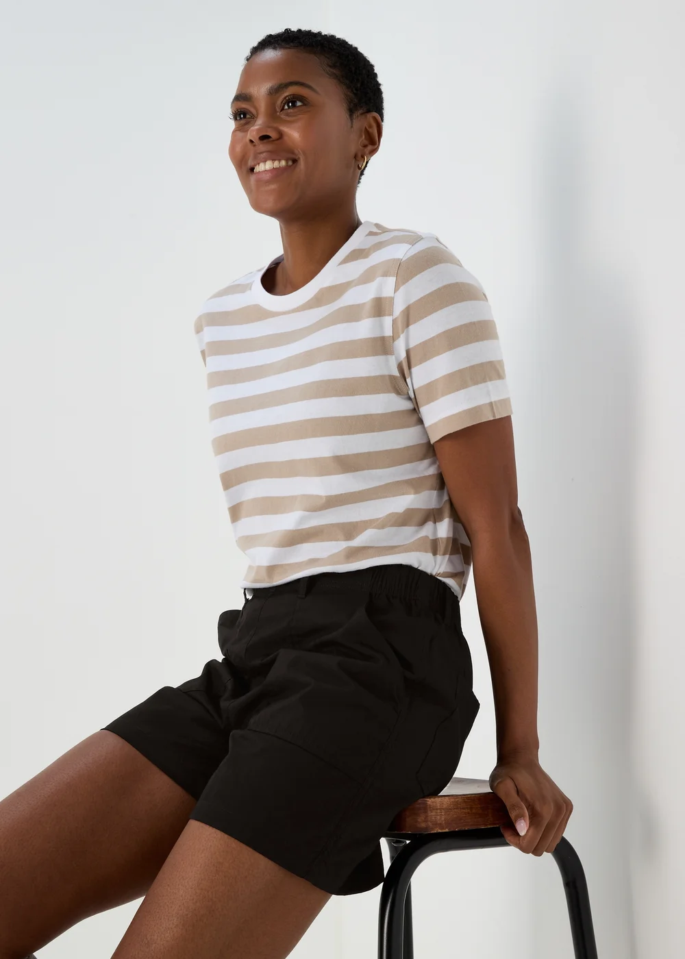 Black Cotton Shorts - 8 Image 4