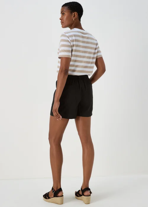 Black Cotton Shorts - 8 Image 2