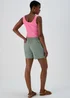 Green Poplin Shorts - 8 Image 2