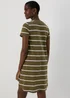 Khaki Stripe Jersey Mini T-Shirt Dress - 8 Image 2