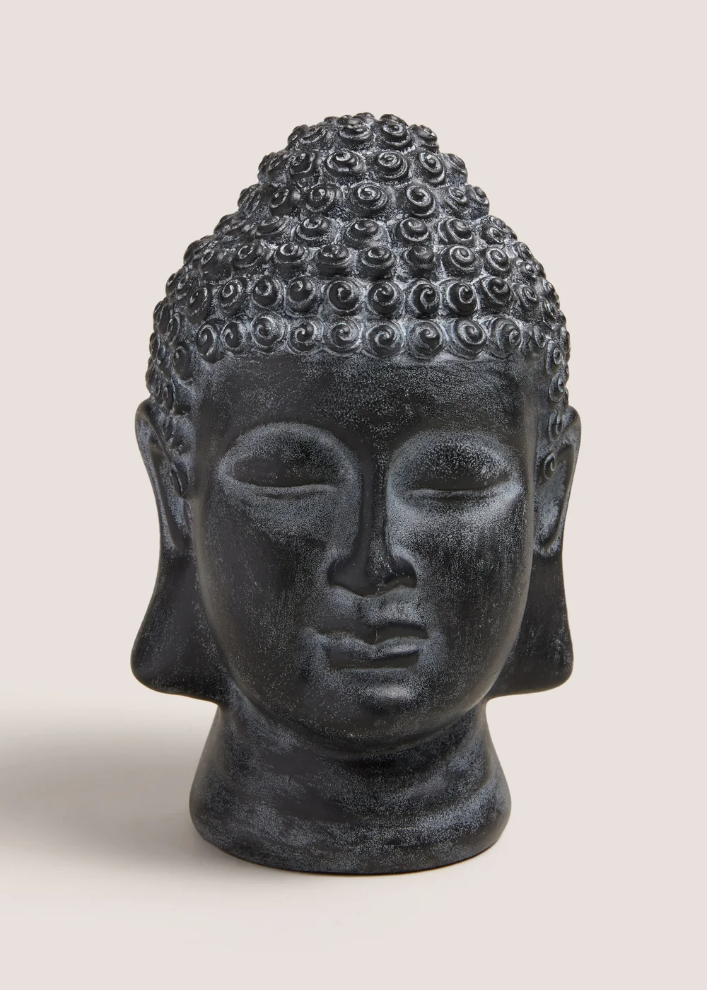 Black Small Buddha Head (21.3cm x 12.8cm x 12cm) Image 1