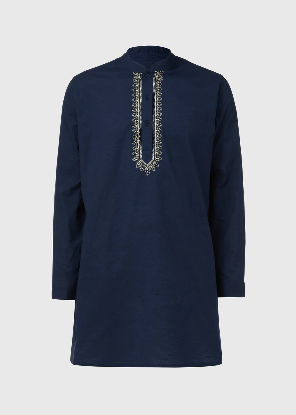Navy Eid Kurta Shirt - S Image 6
