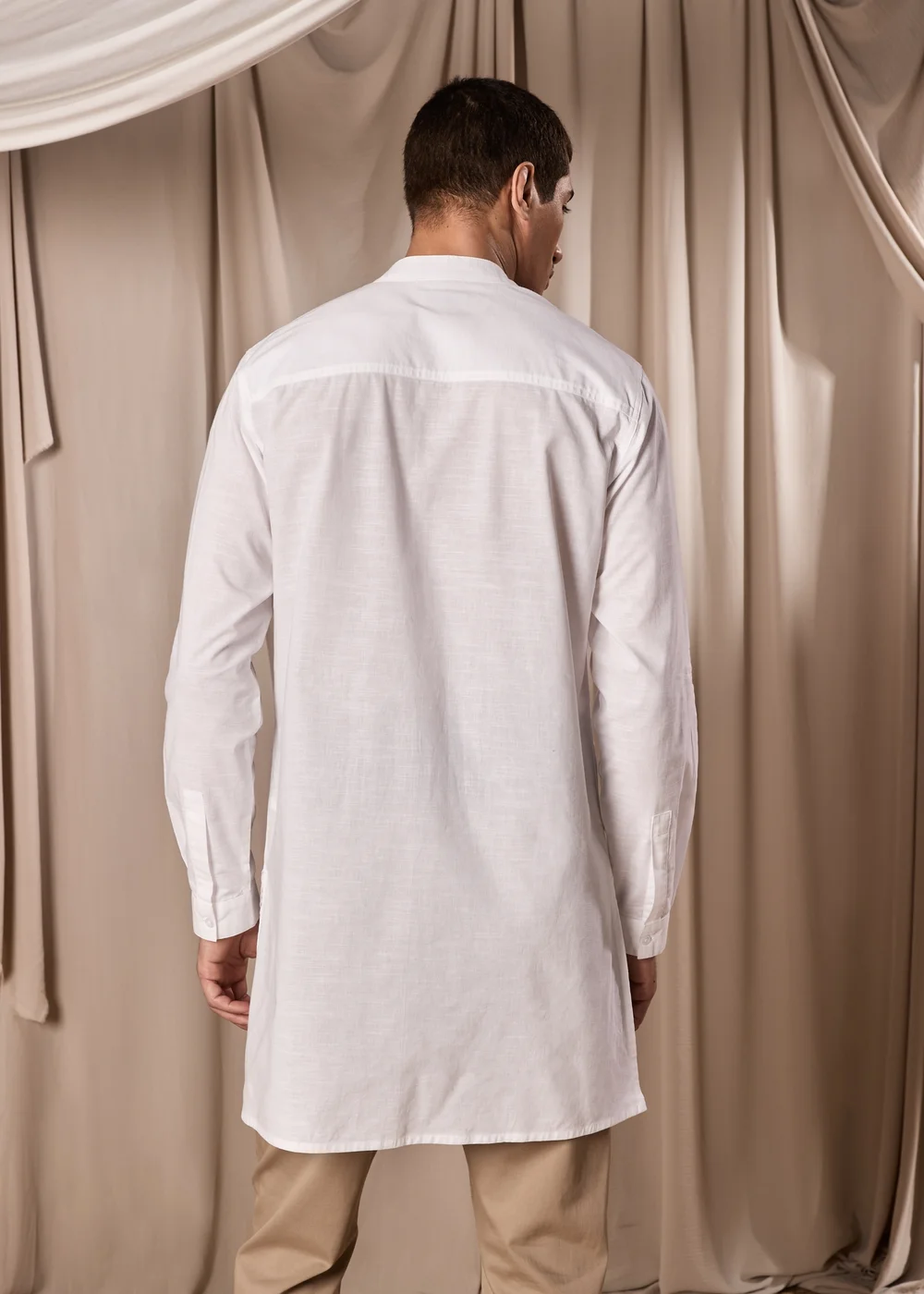 White Eid Kurta Shirt - S Image 2