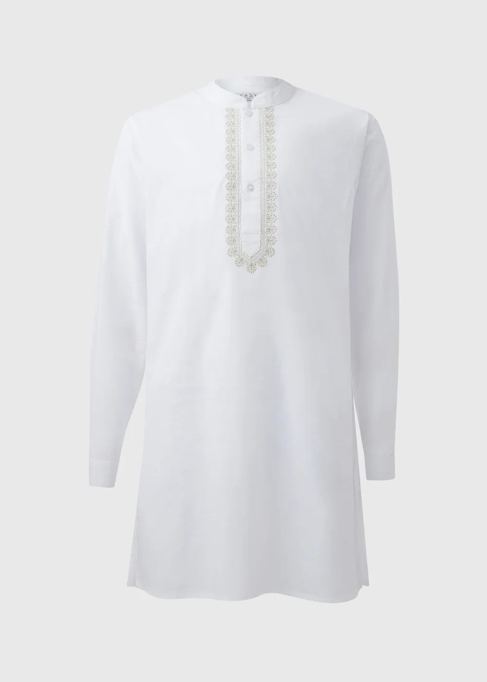 White Eid Kurta Shirt - S Image 5