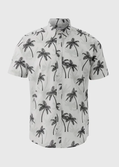 White Palm Print Shirt - Small Image 4