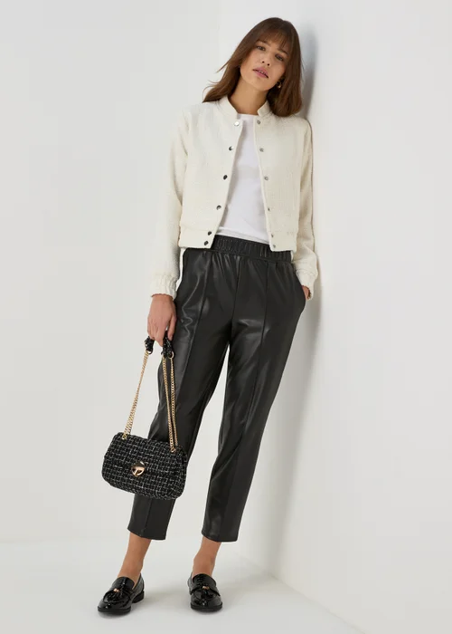 Ivory Boucle Bomber Jacket - 8 Image 4
