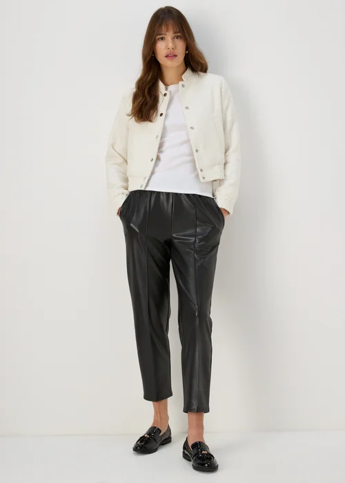 Ivory Boucle Bomber Jacket - 8 Image 1