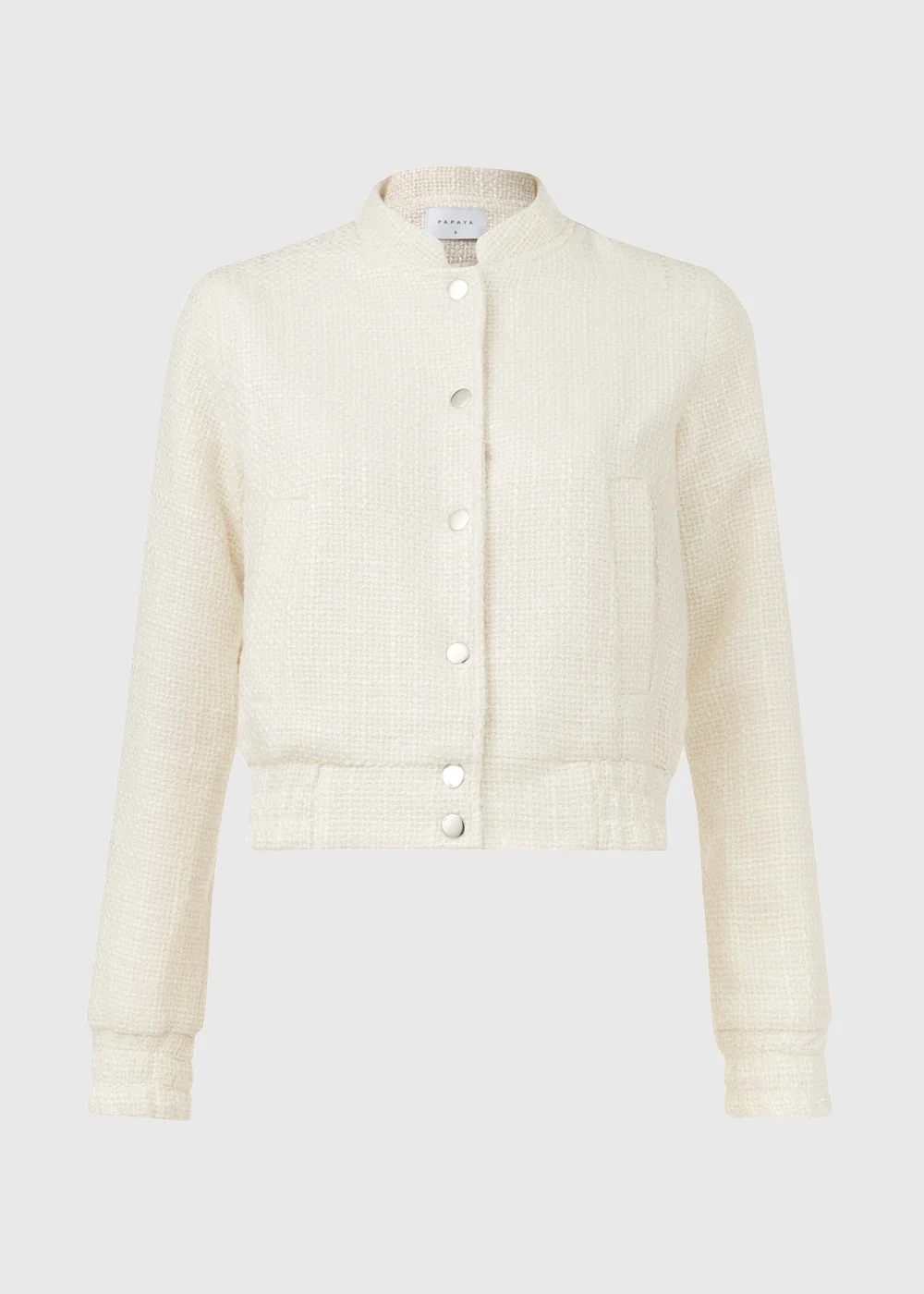 Ivory Boucle Bomber Jacket - 8 Image 5