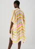 Multicoloured Aztec Stripe Print Kimono - One Size Image 2