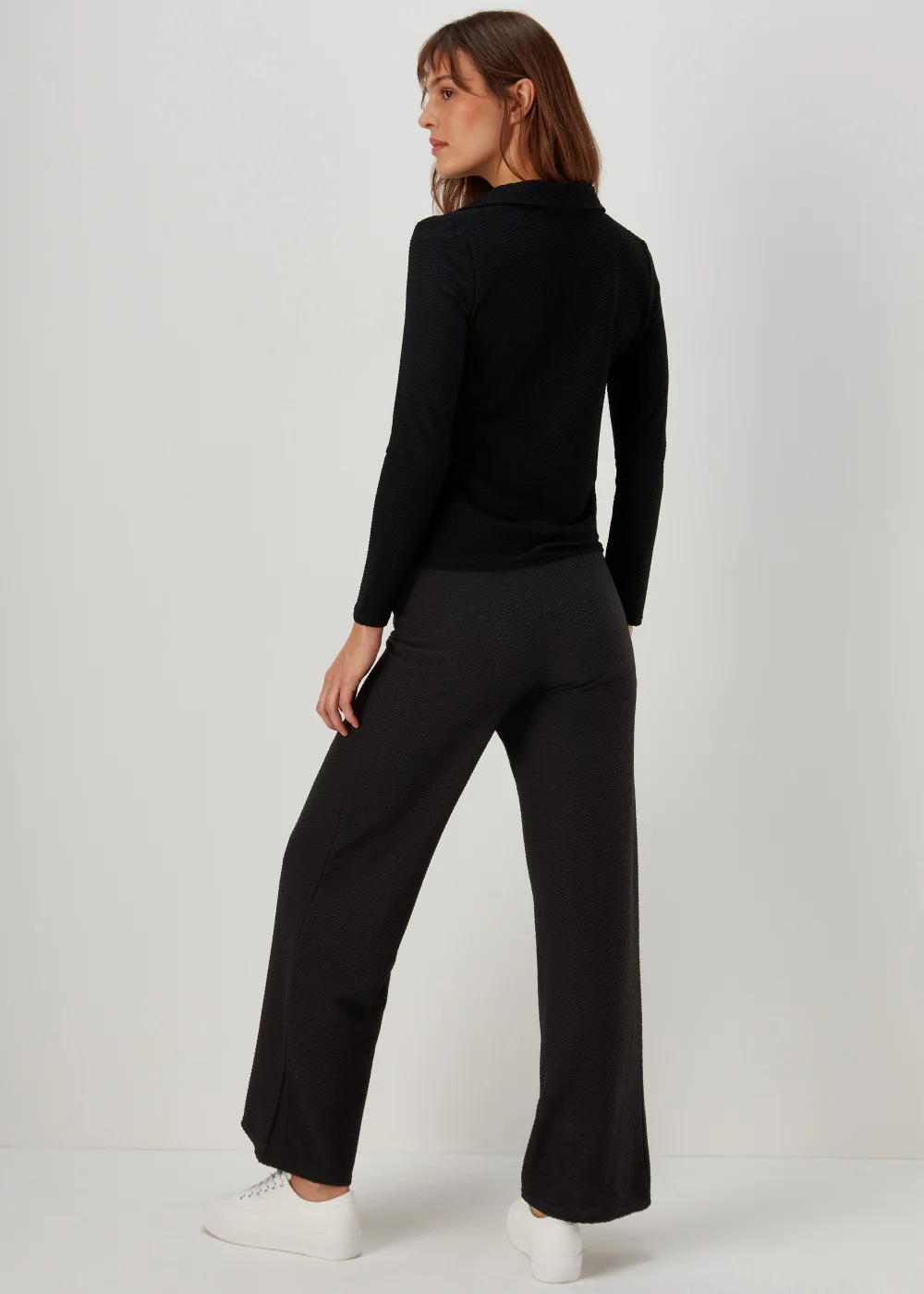 Black Textured Trousers - 8 Image 2