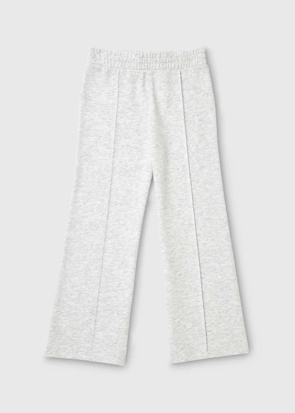Girls Grey Marl Wide Leg Joggers (7-15yrs) - 8 Yrs Image 1