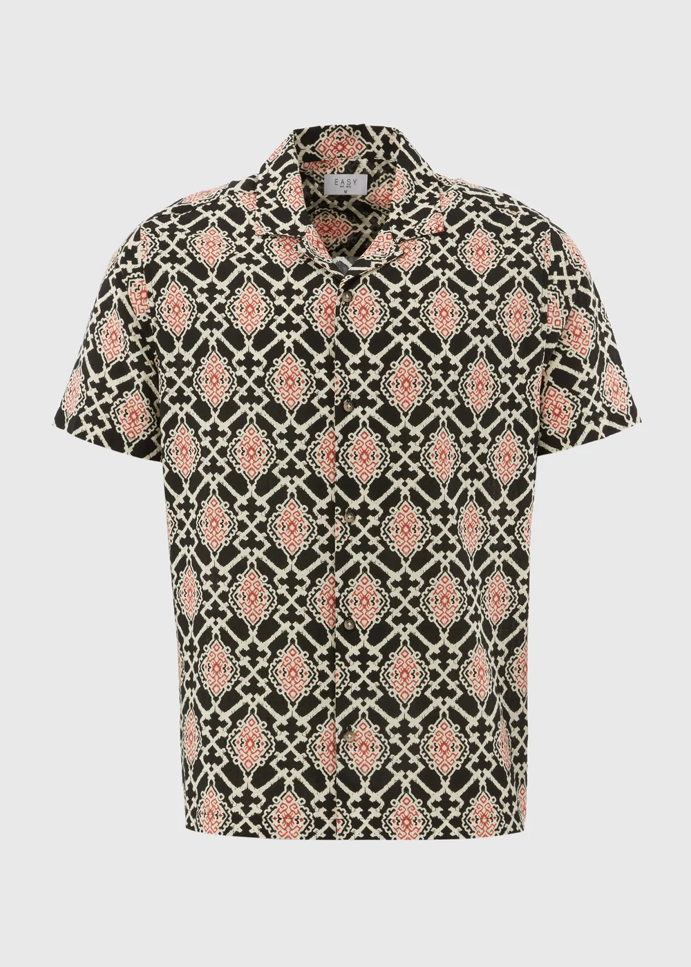 Black Aztec Print Textured Shirt - Small Image 5