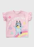 Bluey Girls Pink Rainbow T-Shirt (1-6yrs) - 1 to 1 half years Image 1