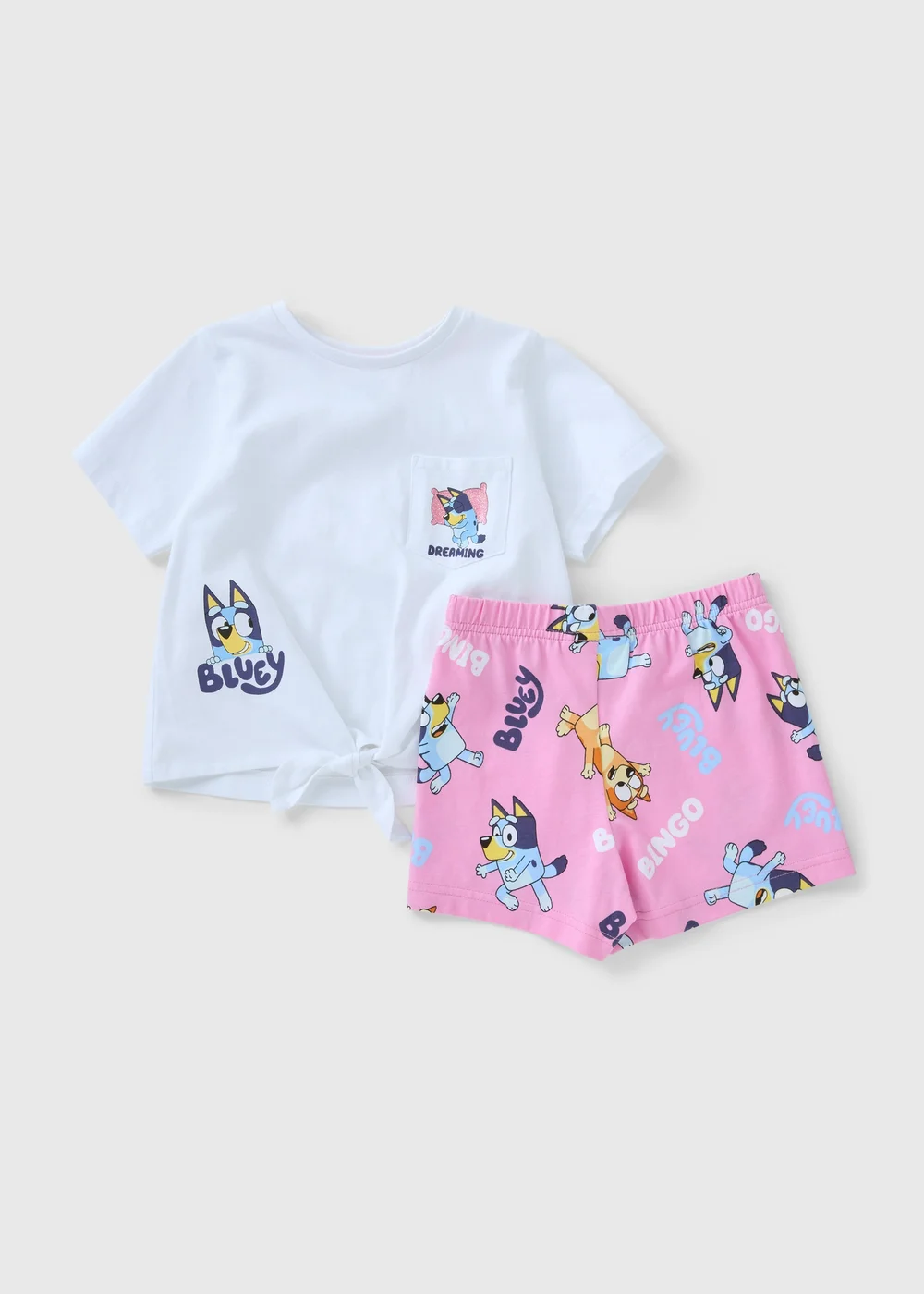 Bluey Kids Pink Shortie Pyjama Set (1-6yrs) - 1 half year to 2 Image 1