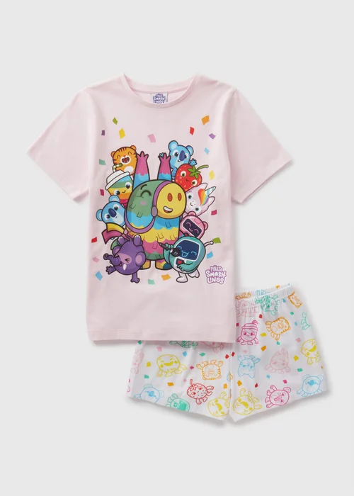 Smashlings Kids Pink Pyjama Top & Shorts Set (5-12yrs) - Age 5 Years Image 1