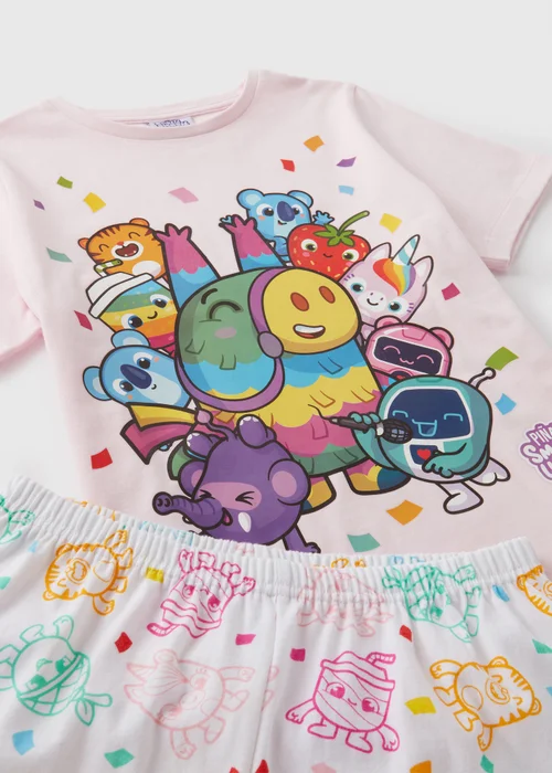 Smashlings Kids Pink Pyjama Top & Shorts Set (5-12yrs) - Age 5 Years Image 2