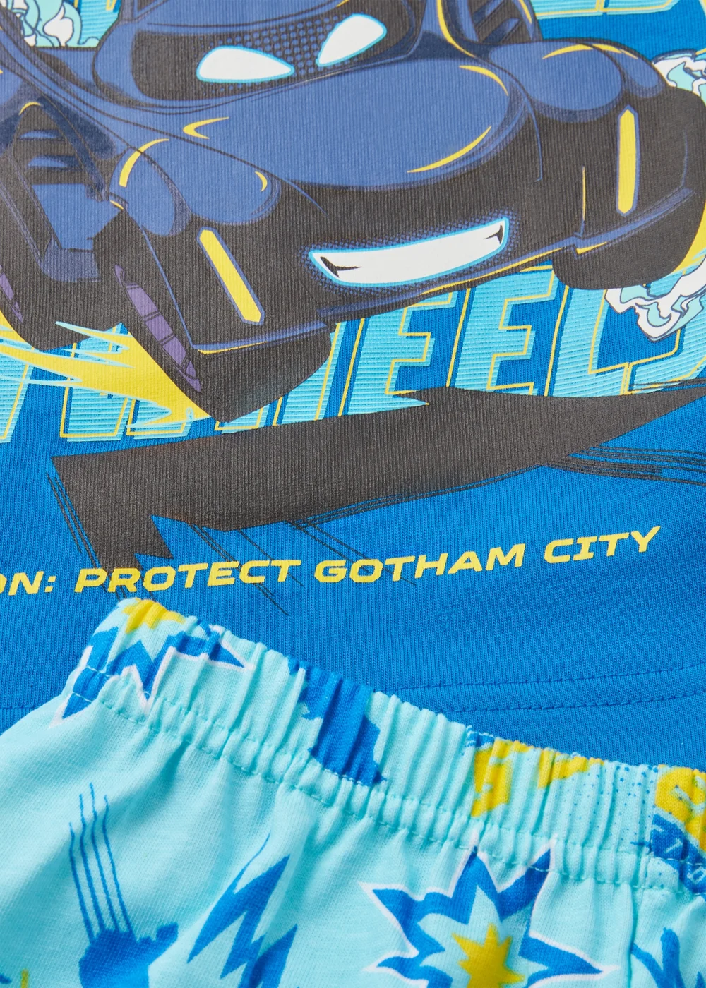 DC Comics Boys Blue Bat Wheels Shortie Set (18mths-8yrs) - Age 18 - 23 Months Image 2