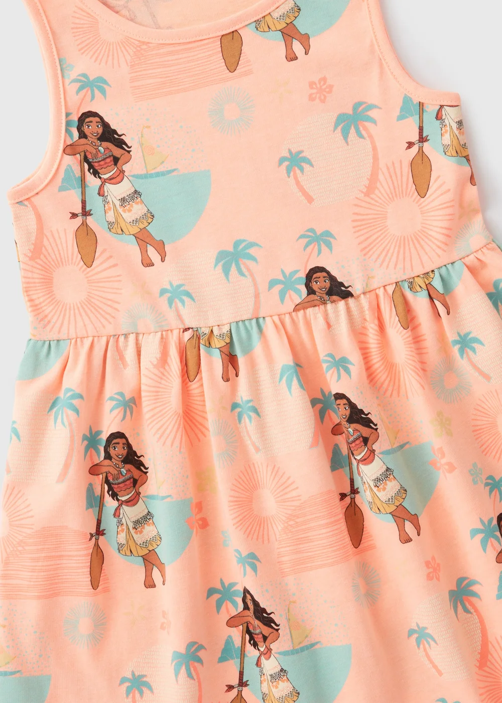 Disney Girls Pink Moana Sleeveless Dress (1-7yrs) - 1-1.5 Yrs Image 2