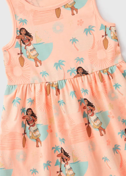 Disney Girls Pink Moana Sleeveless Dress (1-7yrs) - 1-1.5 Yrs Image 2