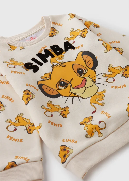 Disney Kids Beige Simba Sweatshirt (1-7yrs) - 1-1.5 Yrs Image 2