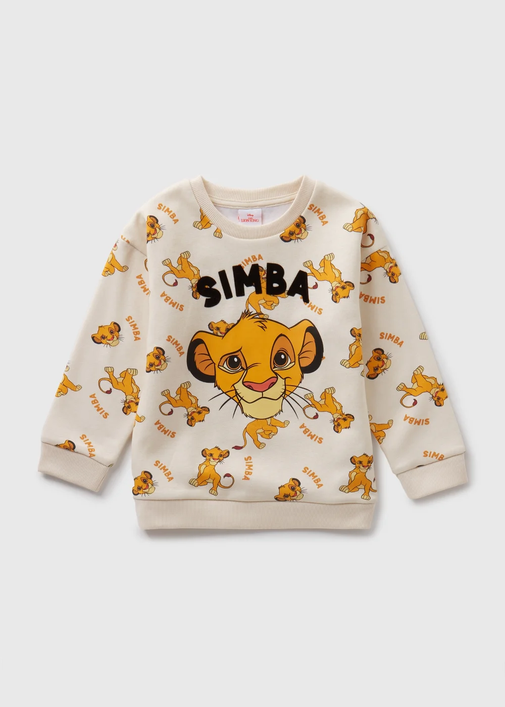 Disney Kids Beige Simba Sweatshirt (1-7yrs) - 1-1.5 Yrs Image 1