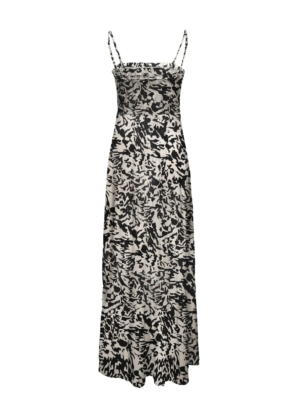 JDY Black & White Print Smock Maxi Dress - 14 Image 2