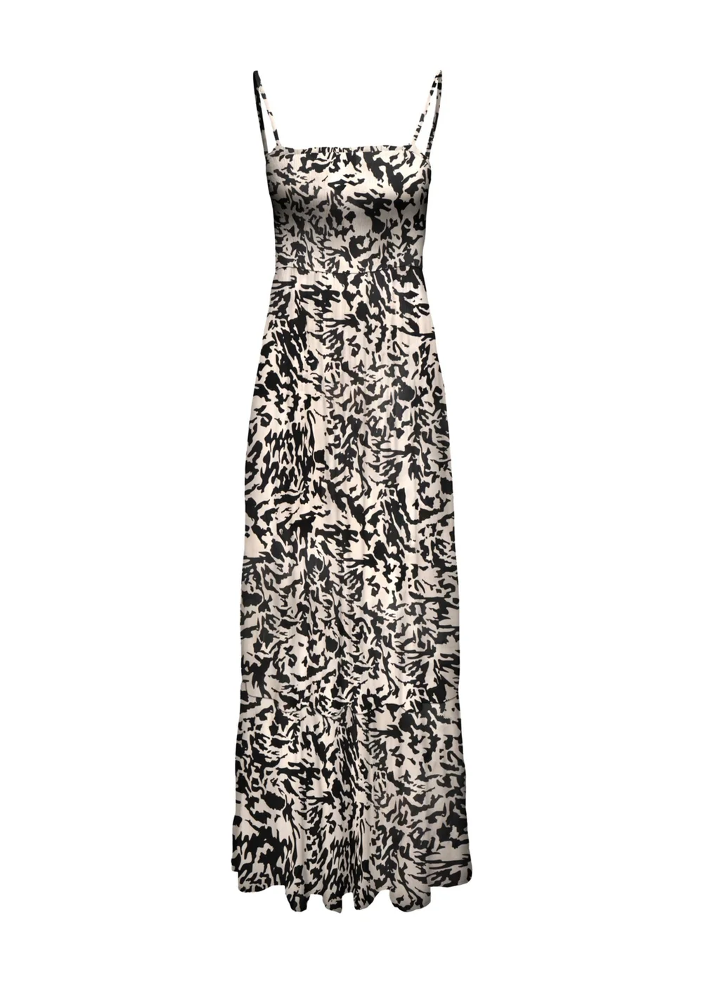 JDY Black & White Print Smock Maxi Dress - 14 Image 1