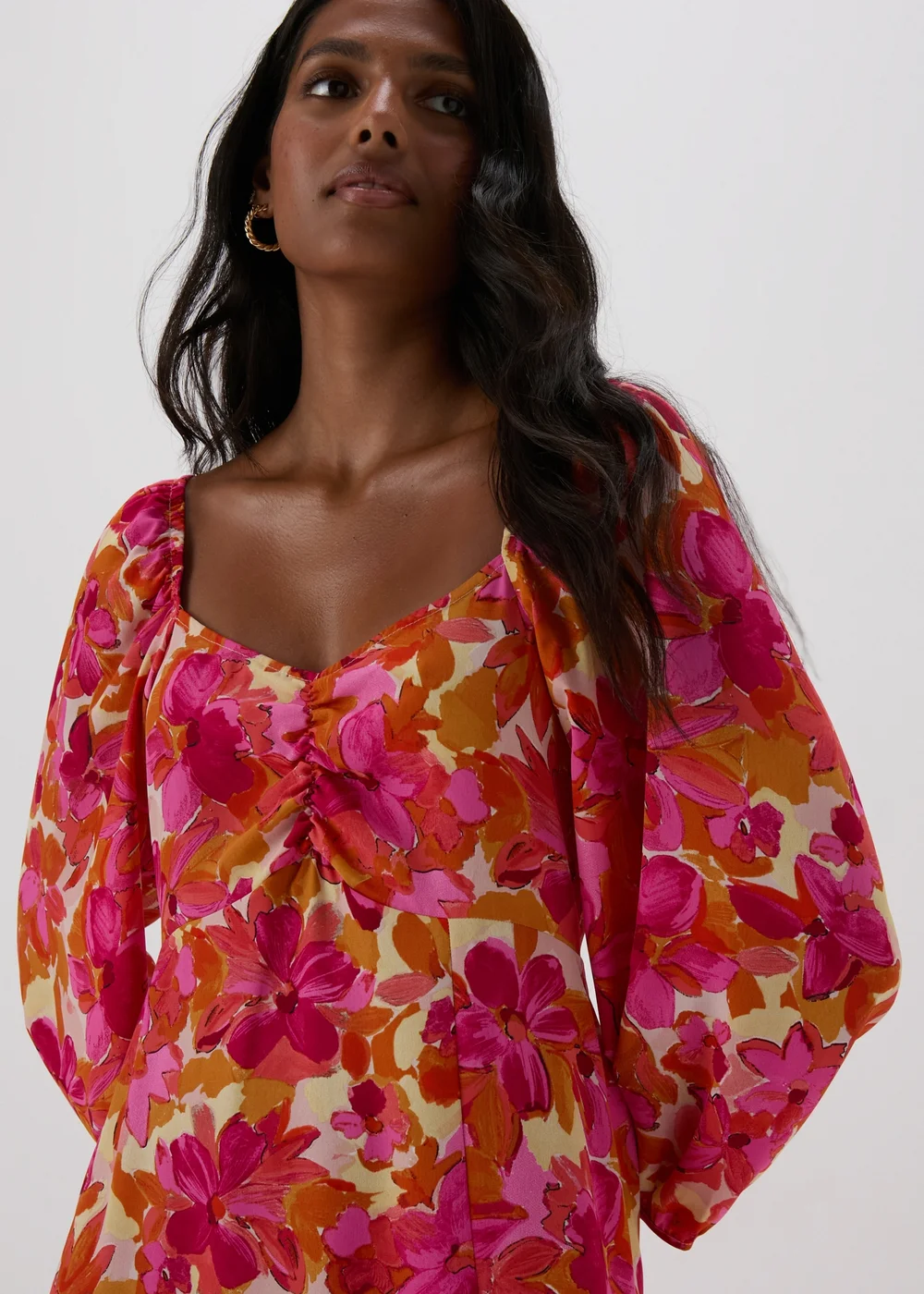 JDY Multicolour Florentine 3/4 Sleeve Dress - 8 Image 3