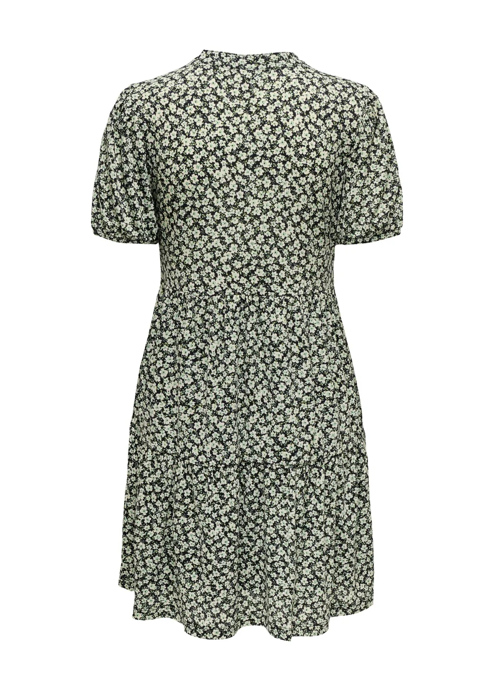 JDY Green Floral V Neck Tea Dress - 8 Image 2