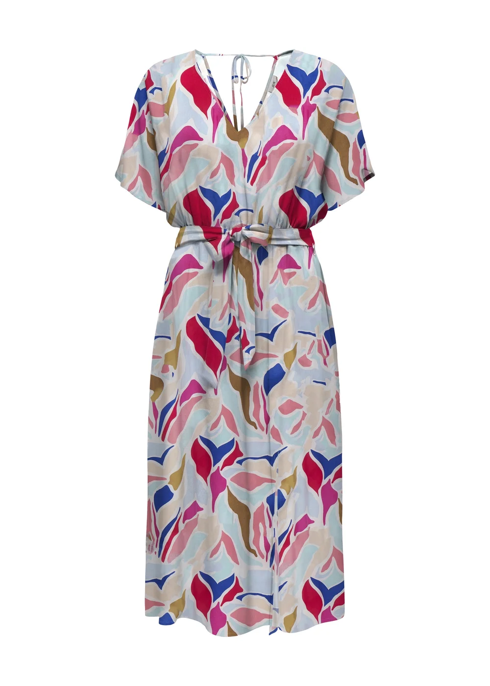 JDY Cream Print Smock Dress - 16 Image 5