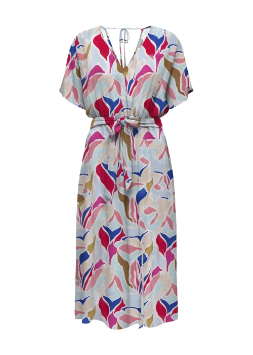 JDY Cream Print Smock Dress - 16 Image 5