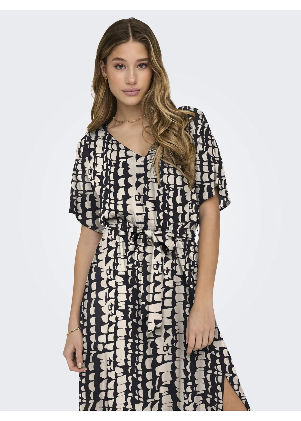 JDY Black & White Star Life String Midi Dress - 12 Image 3