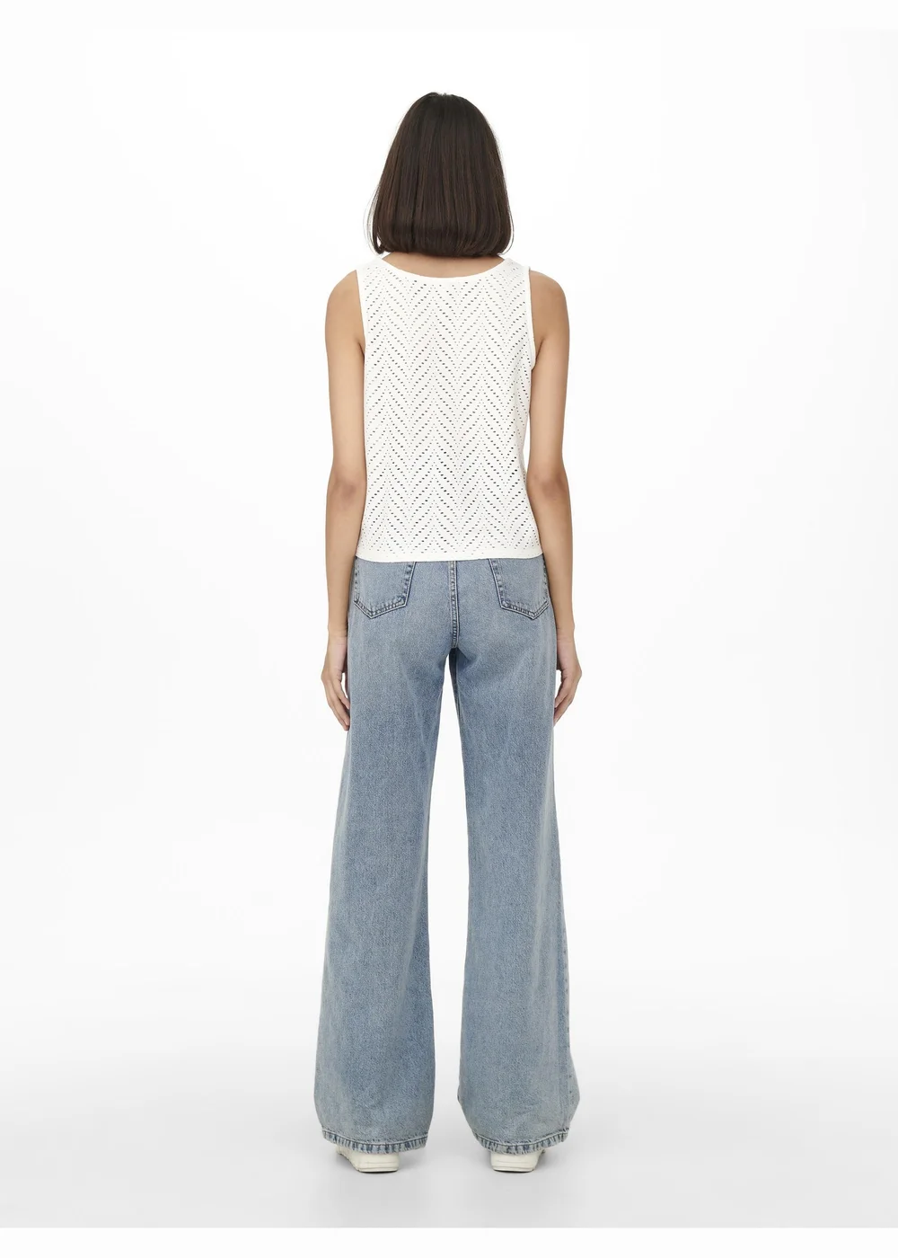 JDY White Carla Cathinka Knot Top - 8 Image 5