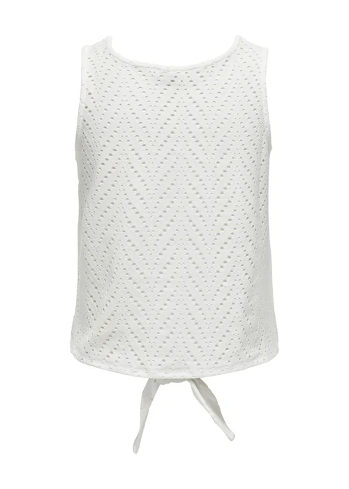 JDY White Carla Cathinka Knot Top - 8 Image 7