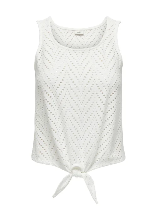 JDY White Carla Cathinka Knot Top - 8 Image 6