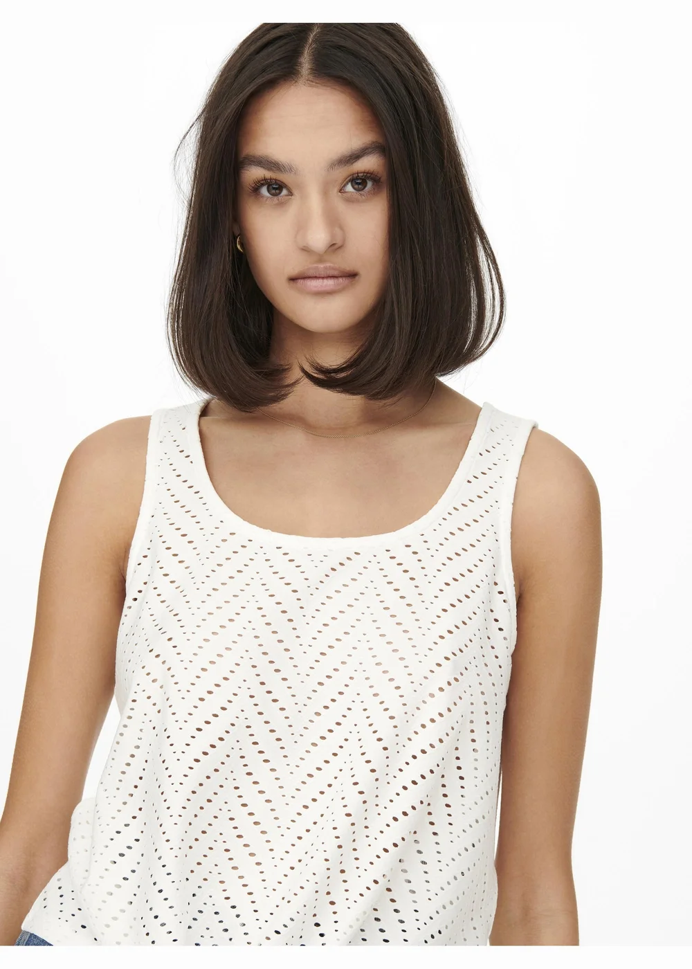 JDY White Carla Cathinka Knot Top - 8 Image 3